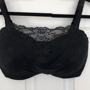 LeMystère Full-Fit Black Lace Bra built-in cup 34F